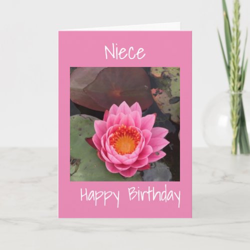 WATER LILLY FOR OUR NIECE BIRTHDAY CARD