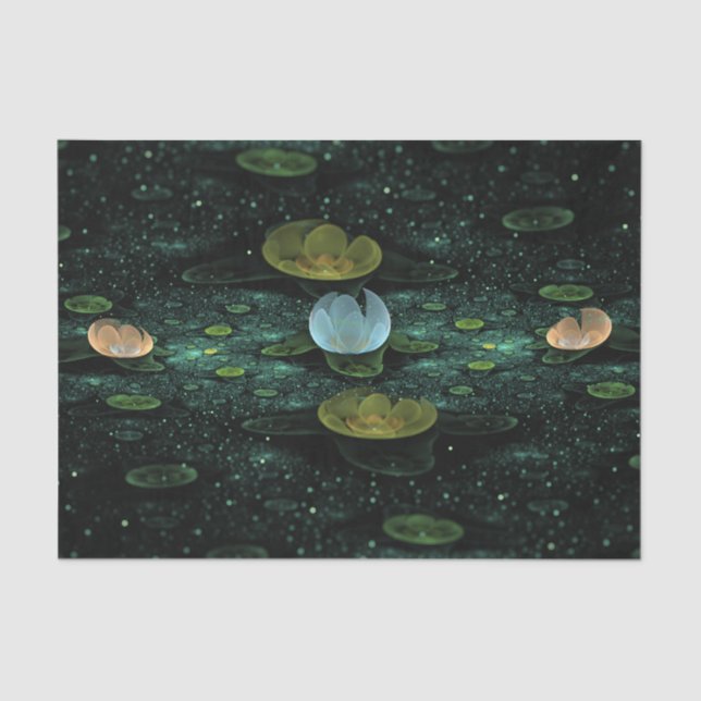 Water Lilly Fractal Tissue Paper (Front)