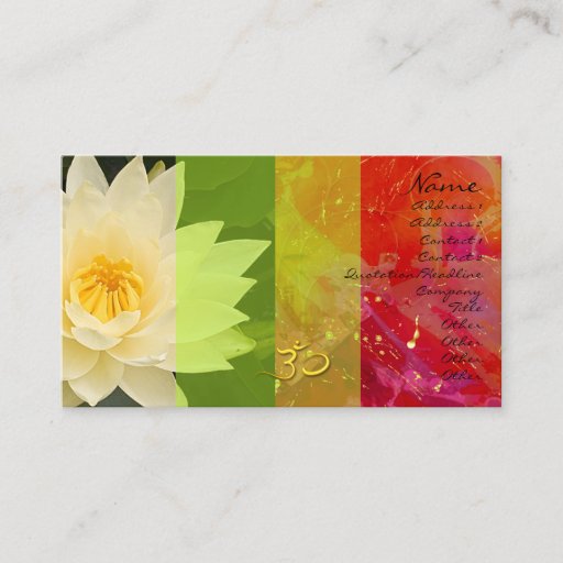 Customizable Water lilly, om Business card, urbanized