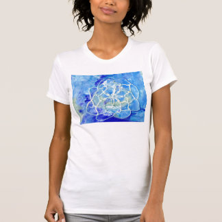 Water Lily Absract on Plain White T T-Shirt