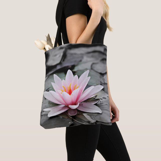 Water Lily Aquatic Plant Tote Bag (Close Up)