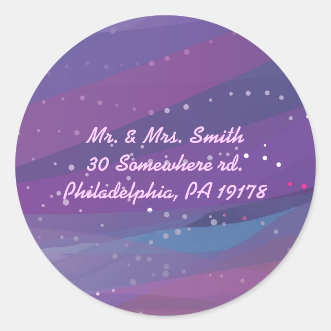 Water Lily Bat Mitzvah Invitation Reply sticker (Front)