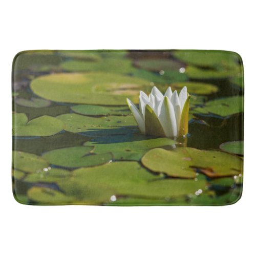 Water Lily Blossom Bath Mat