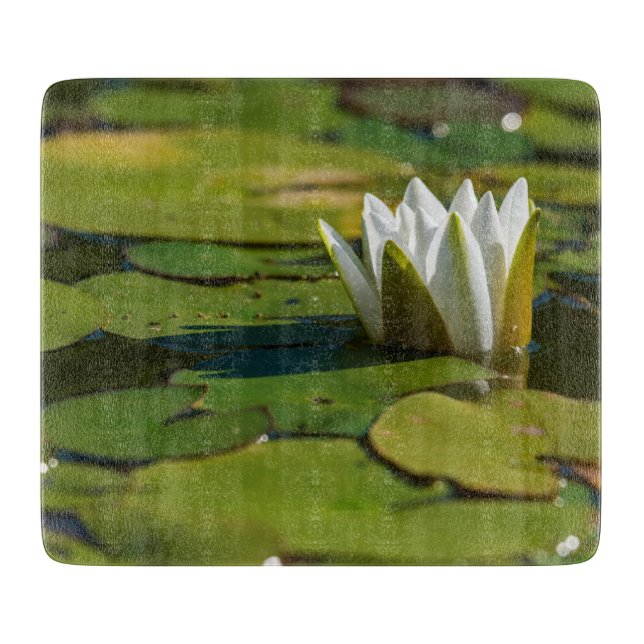 Water Lily Blossom Cutting Board (Front)