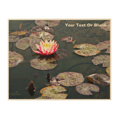 Water Lily Blossom Wood Wall Art