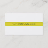 Water Lily Business Card (Back)