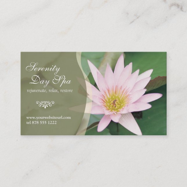 Water Lily Business Card (Front)
