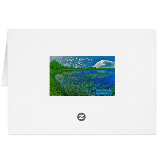 Water lily card (Back Horizontal)