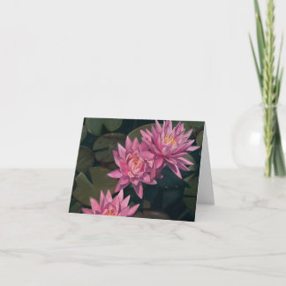Water Lily card "Triumph" THANK YOU CARD