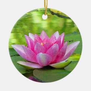 Water Lily Ceramic Ornament
