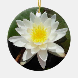 Water Lily Ceramic Ornament
