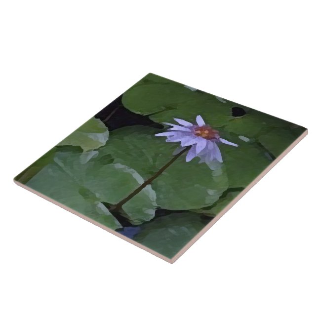 Water Lily Ceramic Tile (Side)