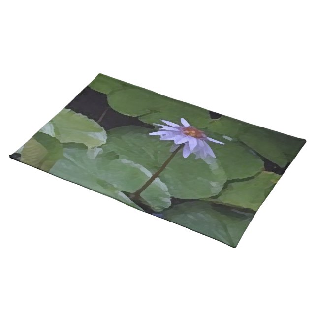 Water Lily Cloth Placemat (On Table)