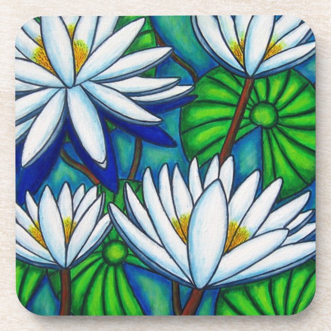 Water Lily Coasters - Pack of 6 (Front)