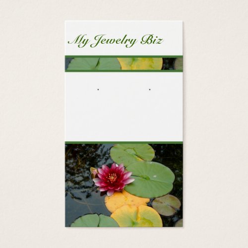 Water Lily Earring Cards Business Card