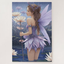 Water Lily Fairy Jigsaw Puzzle 