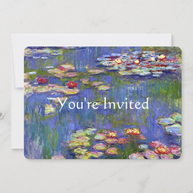 Water Lily Fine Art Wedding Invitation (Front)