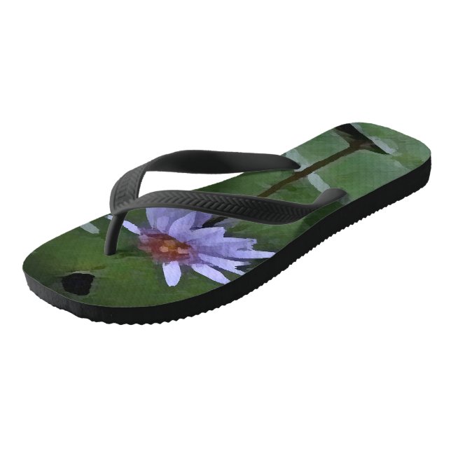 Water Lily Flip Flops (Angled)