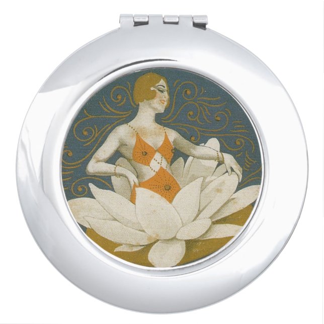 Water Lily Flower Cosmetic Ad Vanity Mirror (Front)
