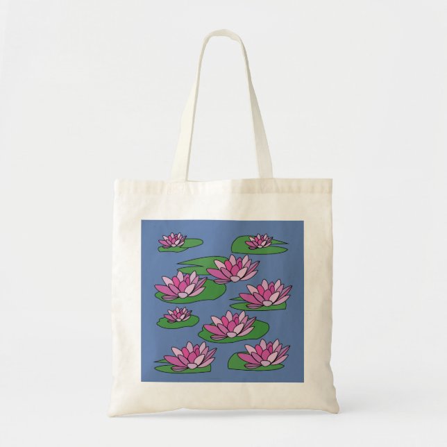 Water Lily Flower Tote Bag (Front)
