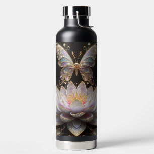 Water Lily & Glitter Butterfly Bottle