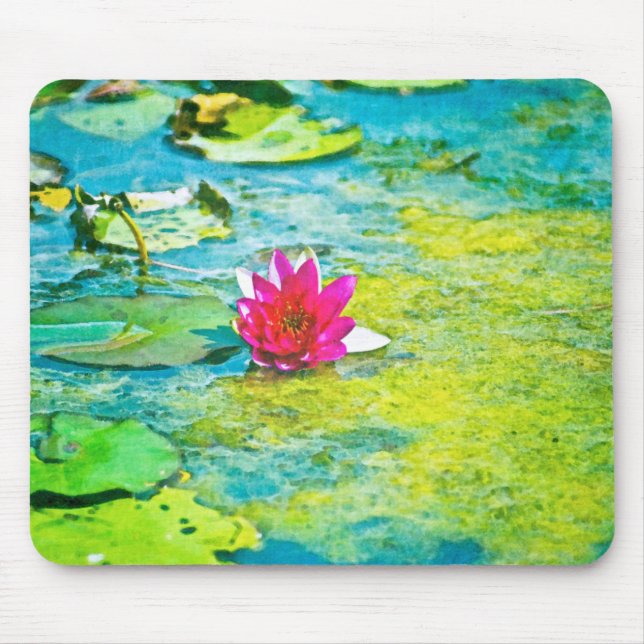 Water Lily Lilypad Mouse Pad (Front)