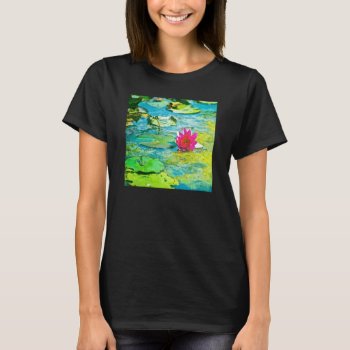 Water Lily Lilypad T-shirt by Mistflower at Zazzle