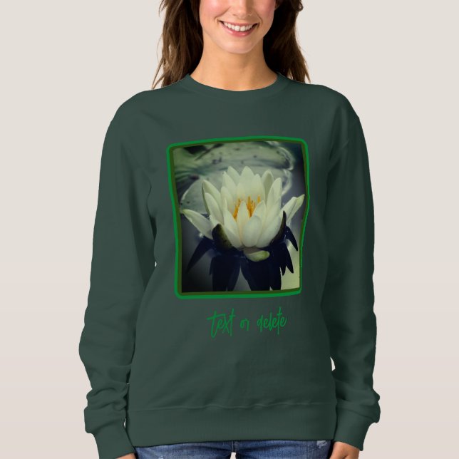 Water Lily Lotus Blossom Flower Personalized Sweatshirt (Front)
