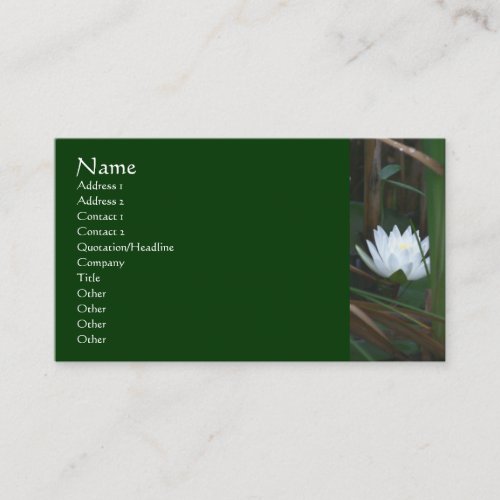Water Lily Lotus Flower Business Card