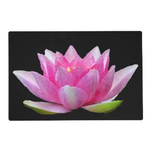 Water Lily Lotus Flower Laminated Placemat