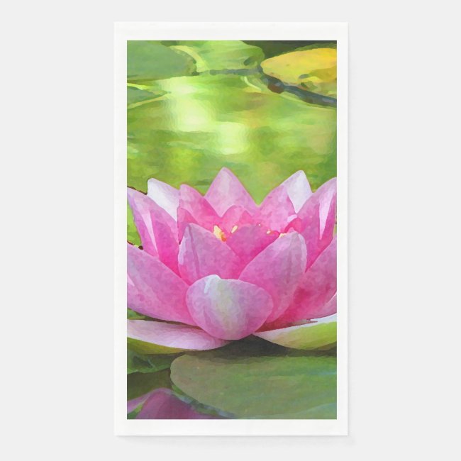 Water Lily Lotus Flower Paper Guest Towel