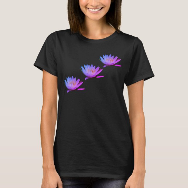 Water Lily Lotus Flower Tinted T-Shirt (Front)