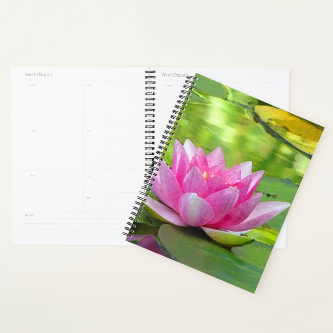 Water Lily Lotus Flower Weekly/Monthly Planner