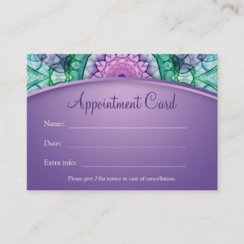 Water Lily Mandala Appointment Card by WavingFlames at Zazzle