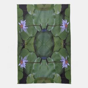 Water Lily Pattern Kitchen Towel