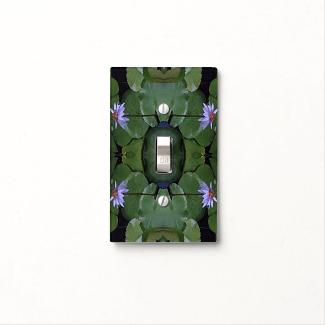 Water Lily Pattern Light Switch Cover (In Situ)