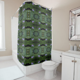 Water Lily Pattern Shower Curtain