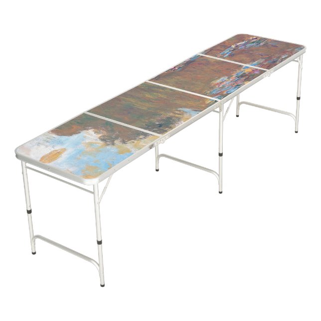 Water Lily Pond at Giverny, Claude Monet Beer Pong Table (Angled)