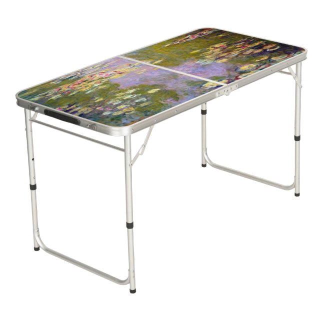 Water Lily Pond at Giverny, Claude Monet Beer Pong Table (Angled)