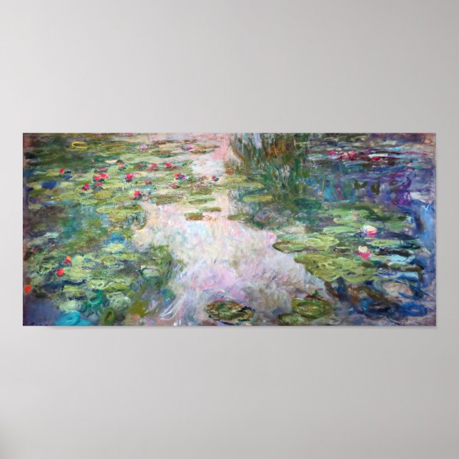 Water Lily Pond at Giverny, Claude Monet Poster (Front)