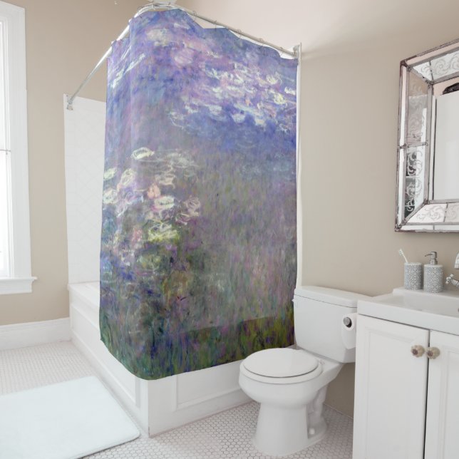 Water Lily Pond at Giverny, Claude Monet Shower Curtain (In Situ)