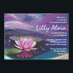 Water Lily Pond Bat Mitzvah Invitation Invite<br><div class="desc">All my designs are ONE-OF-A-KIND original pieces of artwork designed by me! You can only find them here! Most are created using Adobe Illustrator or Adobe Photoshop. Others are unique hand painted items in watercolor, gouache, and Indian Inks. All background colors, fonts and text can changed to match your desire....</div>