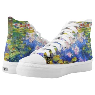 Water Lily Pond Claude Monet classy painting art High-Top Sneakers