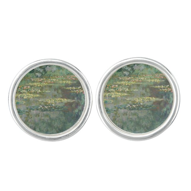 Water Lily Pond Claude Monet Cufflinks (Front)