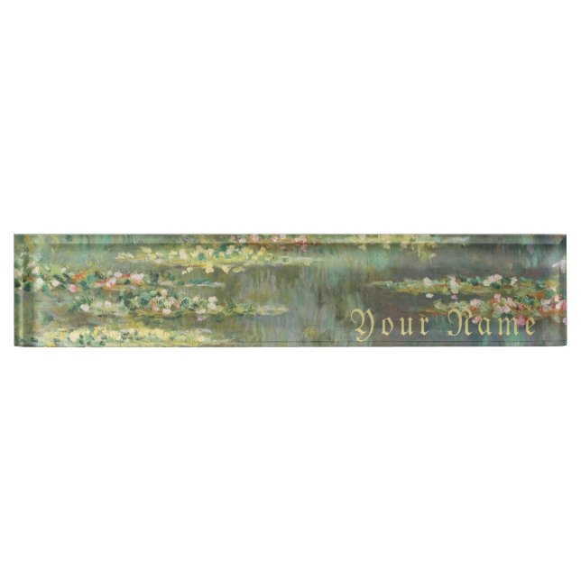 Water Lily Pond Claude Monet Desk Name Plate (Front)