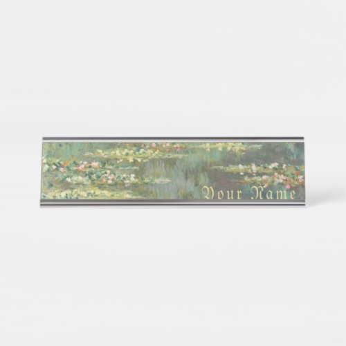 Water Lily Pond Claude Monet Desk Name Plate