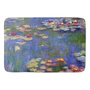 Water Lily Pond Claude Monet Fine Art Bath Mat by monet_paintings at Zazzle
