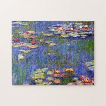 Water Lily Pond Claude Monet Fine Art Jigsaw Puzzle by monet_paintings at Zazzle