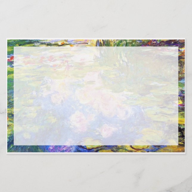 Water Lily Pond Claude MoneT FINE ART PAINTING Stationery (Front)