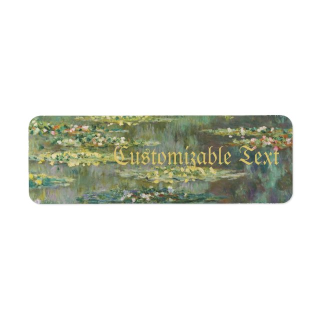 Water Lily Pond Claude Monet Label (Front)